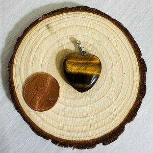 Heart-Shaped Tiger's Eye Pendant